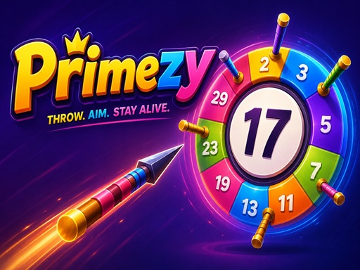 Primezy 게임하기 – 회전 원판 막대 꽂기 타이밍 게임