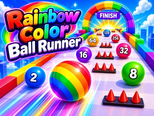 Rainbow Color Ball Runner 게임하기 – 색상 볼 장애물 피하기 러너