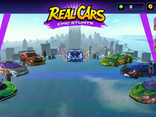 Real Cars Epic Stunts 플래시게임 – 2인용 아이템 수집 레이싱 바로하기