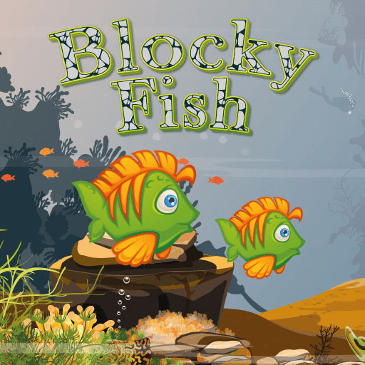 Blocky Fish 피하기 장애물 회피 플레이 화면